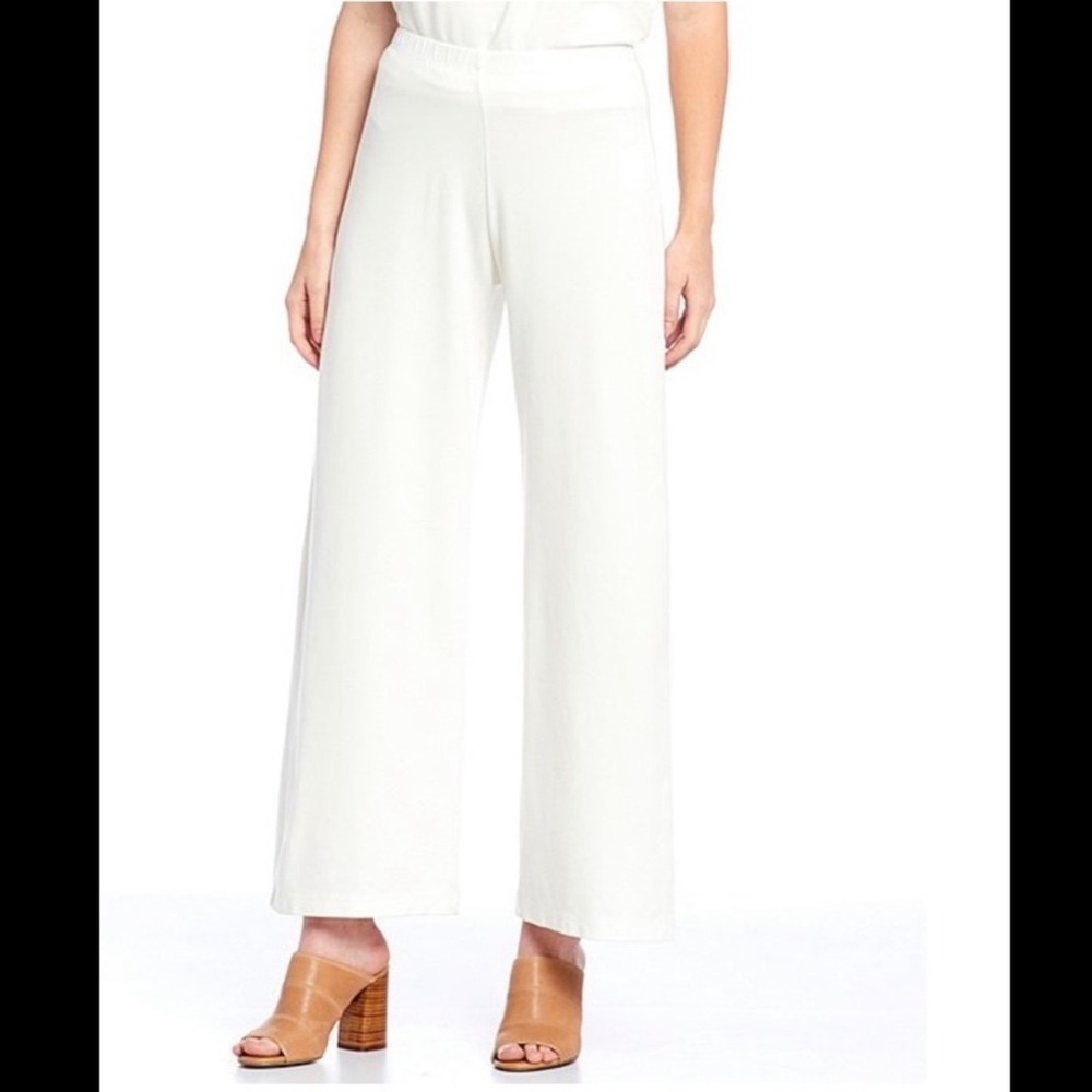 Bryn‎ Walker White 100% Linen Pull On Wide Leg Pants Medium